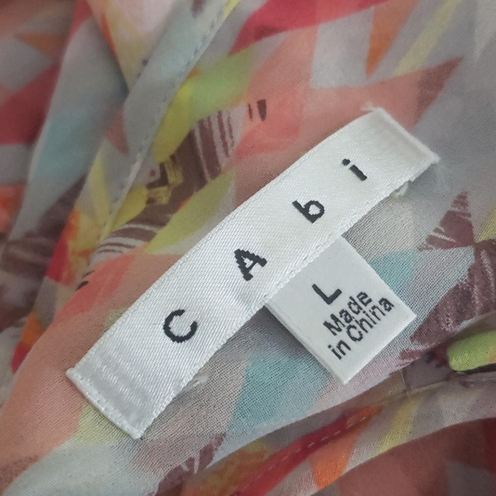 CABI #760 Geo Print Sleeveless Avery Tunic Top sz L - Picture 8 of 12